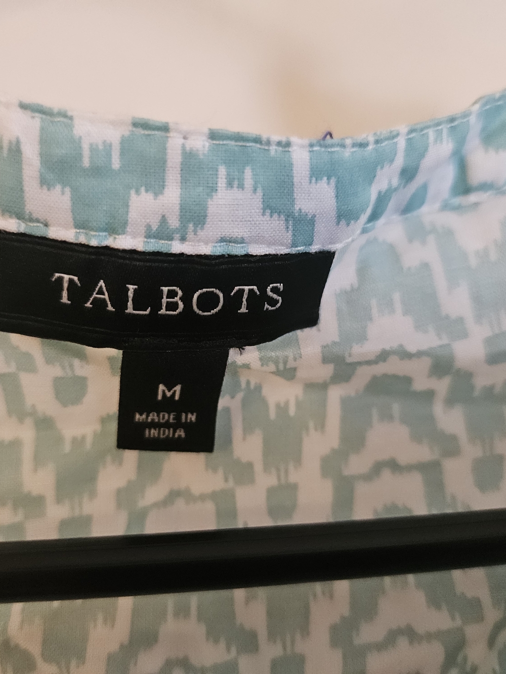 Talbots Light Blue Sleeveless Embroidered V-Neck Top - Picture 2 of 5